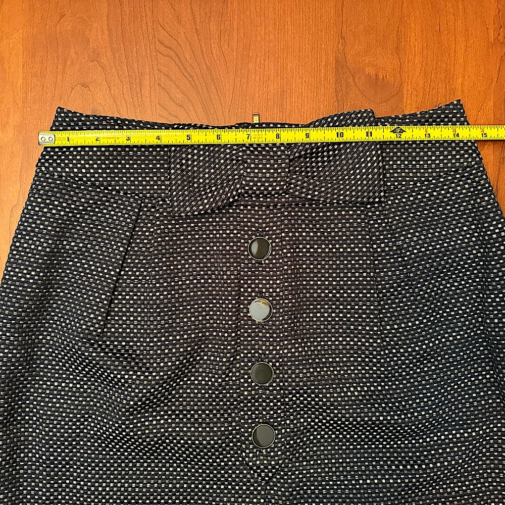 Anthropologie | Leifsdottir Sprightly Tweed Bow Front Skirt 6 - Picture 11 of 13